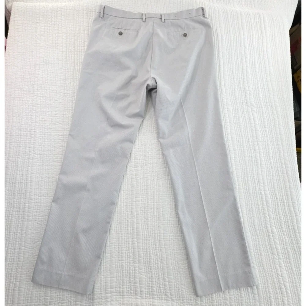 Banana Republic Travel Slim Fit Chino Pants‎ Mens 36x34 Gray Cotton Zip Pocket